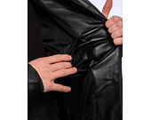 Bunda Karl Kani - Metal Signature Pu Leather Puffer Jacket - Black