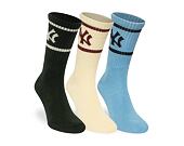 Ponožky New Era - MLB Crew Socks 3pk - NY Yankees - Green / Cream / Blue