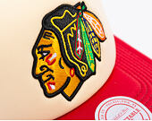 Kšiltovka Mitchell & Ness - NHL Vintage Block Trucker - Chicago Blackhawks - Cream