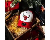 Kšiltovka New Era - NBA Team Clear 9FORTY Trucker - Chicago Bulls - White / Red