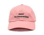 Kšiltovka 8by8 - Dadcap - "shhh! I'm introverting" - Baby Pink/Green