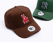 Kšiltovka New Era - MLB Outline Script 9FORTY A-Frame - LA Dodgers - Chestnut Brown
