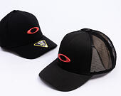 Kšiltovka Oakley - Trucker Ellipse Hat - Pitch Black/Flame Red