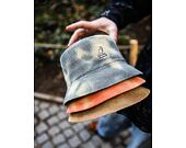 Klobouk Kangol - Tie Dye Knit Bucket - Black/Natural