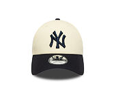 Kšiltovka New Era - MLB Color Block 9FORTY - NY Yankees - Cream / Navy