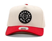 Kšiltovka Brixton - Crest MP Snapback - Off White/Rush
