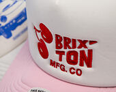 Kšiltovka Brixton - Cherry MP Trucker - Off White/Pink