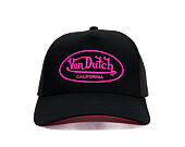 Kšiltovka Von Dutch - Trucker - Rubber Logo Black/Electric Pink