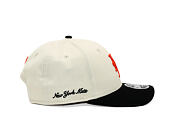 Kšiltovka New Era - MLB Side Script 9FORTY M-CROWN - NY Mets - Cream / Black