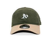 Kšiltovka New Era - MLB Mini Logo Washed Contrast 9TWENTY - Oakland Athletics - New Olive / Camel