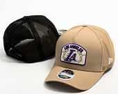 Kšiltovka New Era - NBA Felt Patch 9FORTY M-CROWN A-Frame Trucker - LA Lakers - Camel