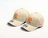 Dětská Kšiltovka New Era - MLB Essential 9FORTY - NY Yankees - Stone / Orange