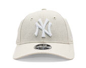 Dětská Kšiltovka New Era - MLB Linen 9FORTY M-CROWN - NY Yankees - Stone / White