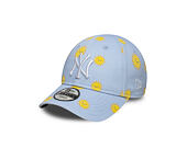 Dětská Kšiltovka New Era - MLB Summer Print 9FORTY - NY Yankees - Sky Blue / Yellow