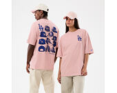 Triko New Era - MLB Cap Graphic Oversized Tee - LA Dodgers - Pink Rouge