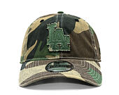 Kšiltovka New Era - MLB Distressed Woodland 9TWENTY - LA Dodgers - Green