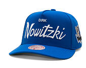 Kšiltovka Mitchell & Ness - Player Script Hwc - NBA - Dallas Mavericks - Dirk Nowitzki - Blue