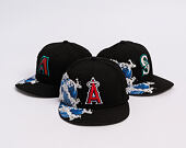 Kšiltovka New Era - MLB "Tidal Wave" 59FIFTY - Anaheim Angels - Black
