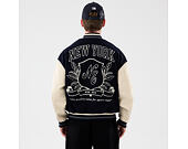 Bunda New Era - Branded Oversized Varsity Jacket - Navy