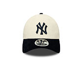 Kšiltovka New Era - MLB Cord 9FORTY M-CROWN - NY Yankees - Cream / Navy