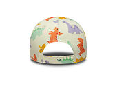 Dětská Kšiltovka New Era - Branded All-Over Dino Print 9FORTY - Cream