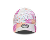 Dětská Kšiltovka New Era - MLB Patchwork 9TWENTY - NY Yankees - Blush Pink / Fuchsia