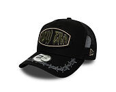 Kšiltovka New Era - Branded Distressed Patch 9FORTY A-Frame Trucker - Black