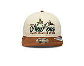 Kšiltovka New Era - Branded Suede Pre-Curved 9FIFTY - Cream / Deep Auburn