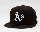 Kšiltovka New Era - MLB Seasonal 59FIFTY - Oakland Athletics - Burnt Wood - Brown