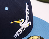 Kšiltovka New Era - MiLB Theme Nights 59FIFTY - Myrtle Beach Pelicans - Pelican - Navy / Sky Blue