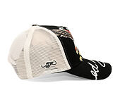 Kšiltovka Ed Hardy - Unisex Soaring Eagle Ed Hardy Script 5 Panel Cap - Black/Blue Wash