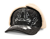 Kšiltovka Ed Hardy - Unisex 1971 Eagle Acid Wash 5 Panel Trapper Cap - Black