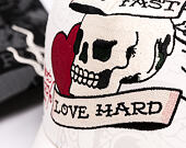 Kšiltovka Ed Hardy - Unisex Live Fast Love Hard 5 Panel Trucker Cap - White