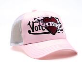 Dámská Kšiltovka Von Dutch - Trucker - Love Patch - Light Pink