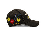 Kšiltovka Capslab - Looney Tunes Baseball Cap - Wile E. Coyote Caution Distressed - Black