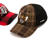 Kšiltovka Capslab - Tom & Jerry Trucker - Jerry Wink Checkered - Brown / Black