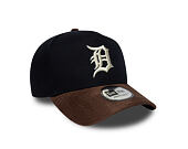 Kšiltovka New Era - MLB Suede Visor 9FORTY A-Frame - Detroit Tigers - Navy / Chestnut Brown