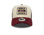 Kšiltovka New Era - Branded Cord Visor 9FORTY A-Frame Trucker - Maroon / Stone