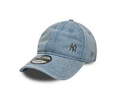 Kšiltovka New Era - MLB Washed Denim Pin 9TWENTY - NY Yankees - Pastel Blue