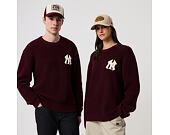 Mikina New Era - MLB Waffle Knit Crew - NY Yankees - Maroon