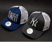 Kšiltovka New Era Trucker Word Stack Los Angeles Dodgers Dark Royal/Gray Snapback