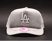 Dámská Kšiltovka s kratším kšiltem New Era Jersey Trucker Los Angeles Dodgers Heather Grey / White S