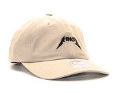 Kšiltovka Mitchell & Ness Rock Font Dad Hat Sacramento Kings Khaki Strapback