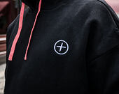 Mikina S Kapucí Pink Dolphin Drop Sleeve Hoodie Black
