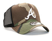 Kšiltovka New Era League Essential Trucker Atlanta Braves 9FORTY Woodland Camo/White Snapback