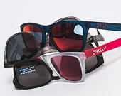 Sluneční Brýle Oakley Frogskins Matte Blue Woodgrain/Torch Iridium OO9013-B555