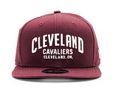 Kšiltovka New Era Felt Script Cleveland Cavaliers 9FIFTY Maroon/White Snapback