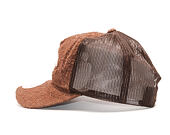 Kšiltovka Mitchell & Ness Long Hair Suede Trucker Brown Snapback
