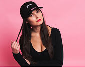 Dámská New Era Wordmark New York Yankees 9FORTY Black/White Strapback