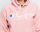 Dámská Mikina S Kapucí Champion Embroidered Logo Hooded Sweatshirt Pink 110034-RTN